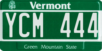 VT license plate YCM444