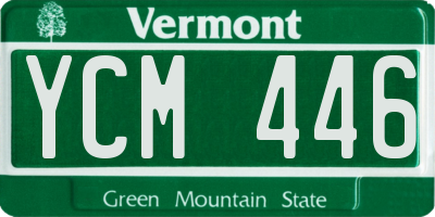 VT license plate YCM446