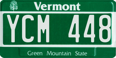VT license plate YCM448