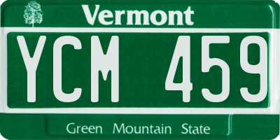 VT license plate YCM459