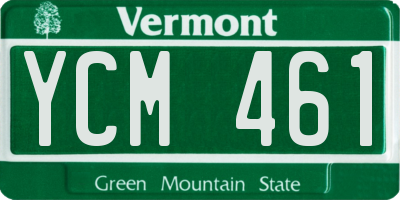 VT license plate YCM461