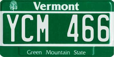 VT license plate YCM466