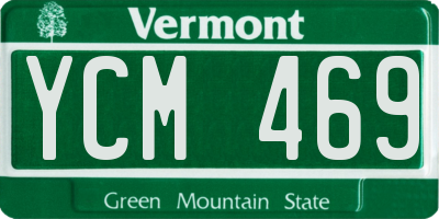 VT license plate YCM469