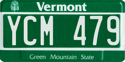 VT license plate YCM479