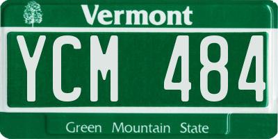 VT license plate YCM484