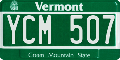 VT license plate YCM507