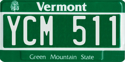 VT license plate YCM511