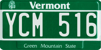VT license plate YCM516