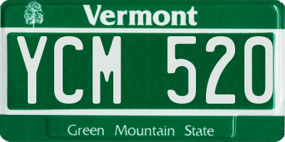 VT license plate YCM520