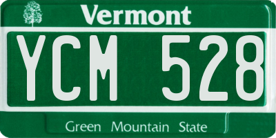 VT license plate YCM528