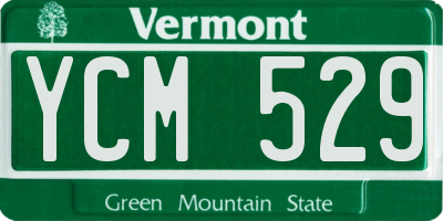VT license plate YCM529