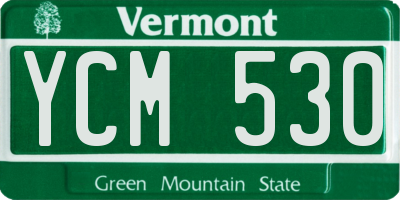 VT license plate YCM530