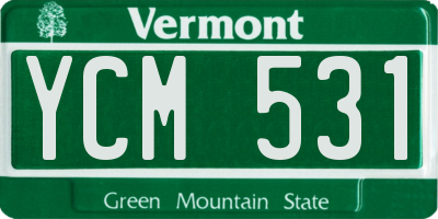 VT license plate YCM531