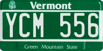 VT license plate YCM556