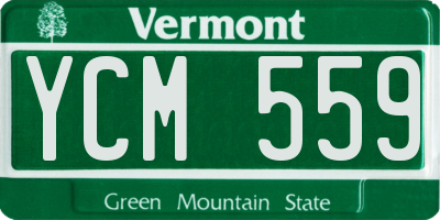 VT license plate YCM559