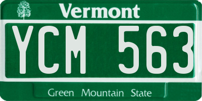 VT license plate YCM563