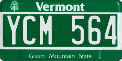 VT license plate YCM564