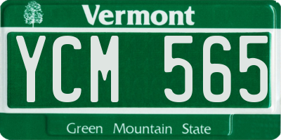 VT license plate YCM565