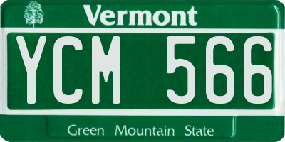 VT license plate YCM566