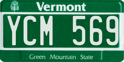 VT license plate YCM569