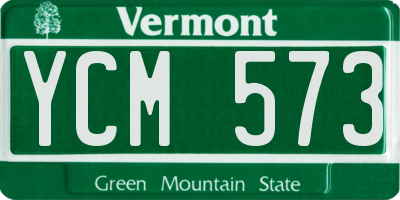 VT license plate YCM573
