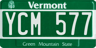 VT license plate YCM577