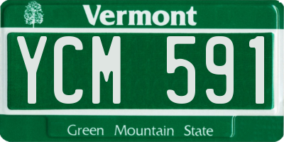 VT license plate YCM591