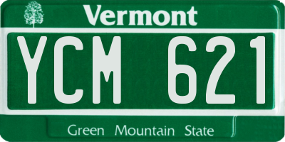 VT license plate YCM621