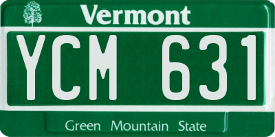 VT license plate YCM631