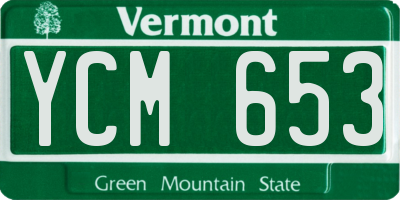 VT license plate YCM653