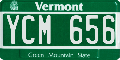 VT license plate YCM656