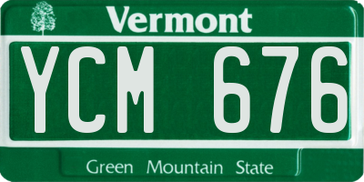 VT license plate YCM676