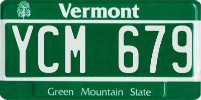 VT license plate YCM679