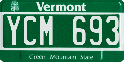 VT license plate YCM693