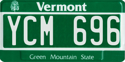 VT license plate YCM696