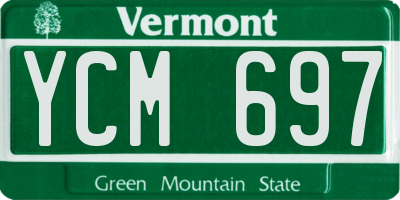 VT license plate YCM697