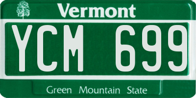 VT license plate YCM699