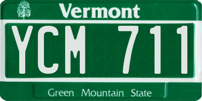 VT license plate YCM711