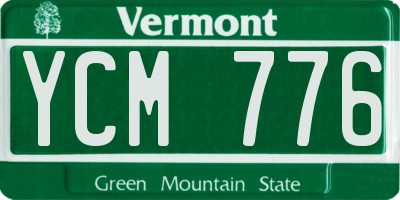 VT license plate YCM776
