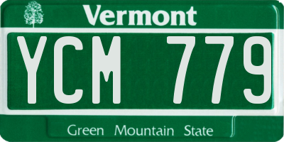 VT license plate YCM779