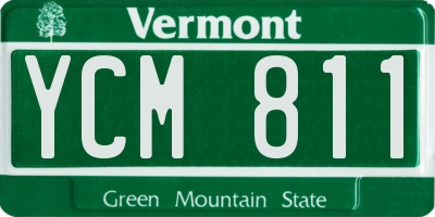 VT license plate YCM811