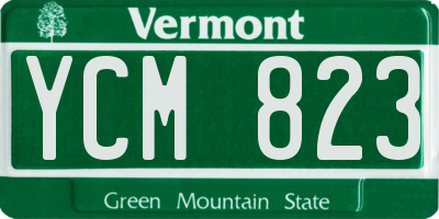 VT license plate YCM823