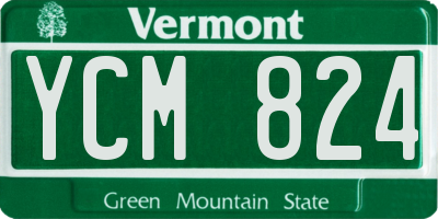 VT license plate YCM824