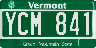 VT license plate YCM841