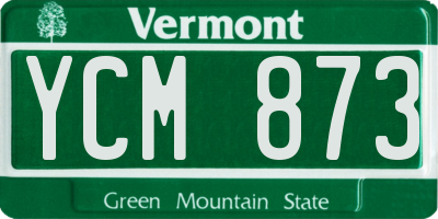 VT license plate YCM873