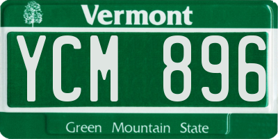 VT license plate YCM896