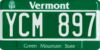 VT license plate YCM897