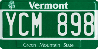 VT license plate YCM898