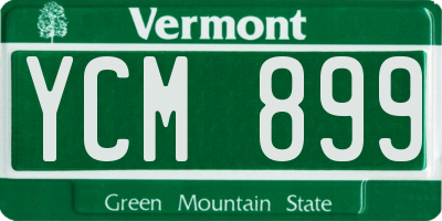 VT license plate YCM899