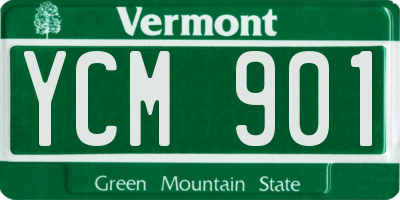 VT license plate YCM901